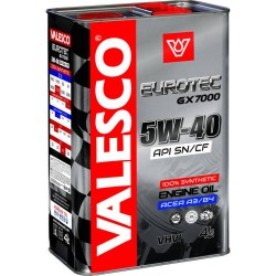 Масло моторное VALESCO EUROTEC GX 7000 5w40 4 л (синтетика)